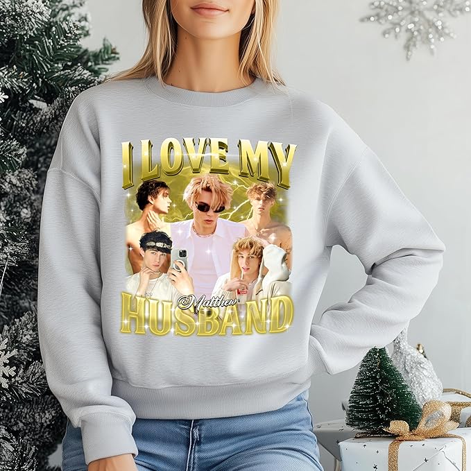 Tehg & Tuhg Custom T Shirts with Picture, Vintage Bootleg Rap Tee, Boyfriend Girlfriend, Unique Gift for Birthday Anniversary