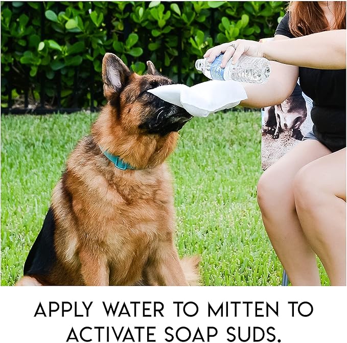ScrubbyPet No Rinse Pet Wipes- Use Pet Bathing, Pet Grooming Pet Washing, Simple to Use,Just Lather, Wipe, Dry. Excellent Sensitive Skin. The Ideal Pet Wipes Bathing Your Pet Dog Cat.