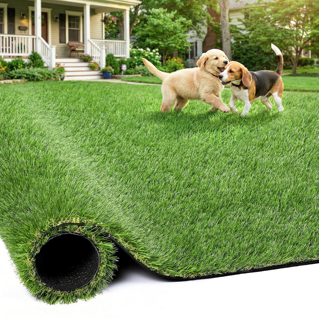 Artificial Grass Rug Indoor Outdoor, 5 x 6FT Faux Grass with Drainage Holes
