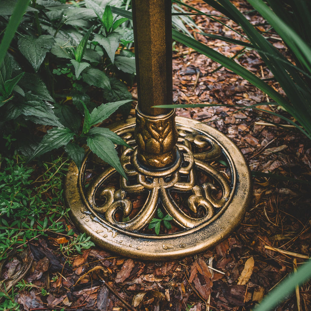 BACKYARD EXPRESSIONS PATIO · HOME · GARDEN 912449-WB Outdoor Garden Bird Bath- Bronze- Weather Resistant Polyresin-30 Inch-Backyard Expressions
