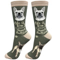 E&S Pets Pet Lover Socks, Life is Better with a French Bulldog