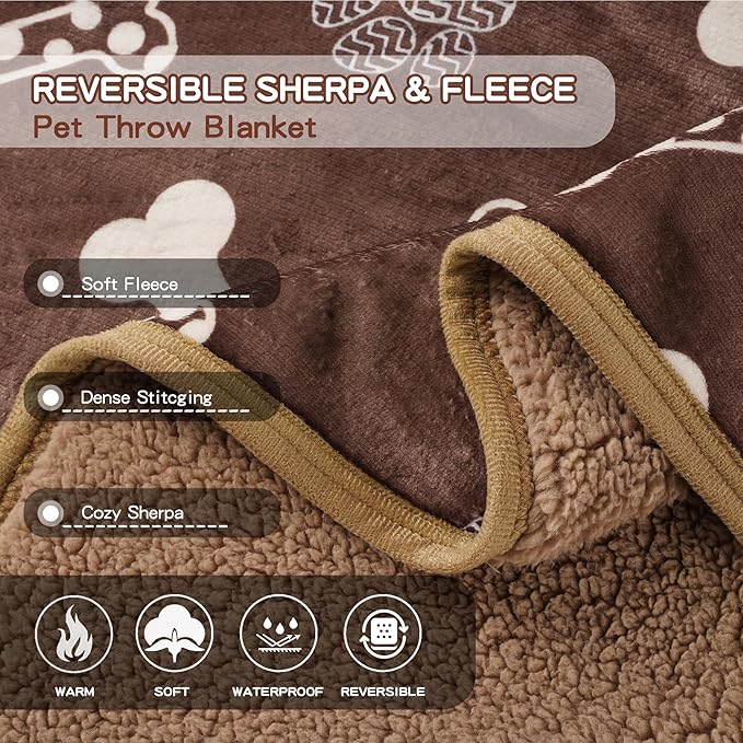 CAPT.SNOOZE Waterproof Pet Blanket for Small Dogs and Cats 30"x40"
