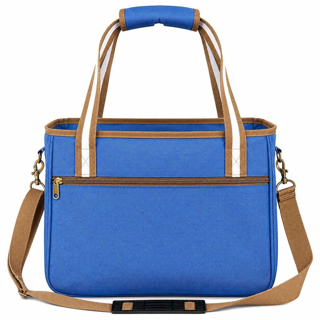 Pet Life Pet Carrier - Dual-Pocketed Airline Approved Carrier - Blue