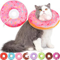 Hpetppy Cat Cone Collar Soft, Cat Recovery Collar for Wound Healing Cute Donut Adjustable Kittens Cones to Stop Licking Comfortable Lightweight Neck Elizabethan Collars for Cats Kittens After Surgery