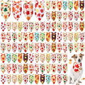 Chunful 100 Pieces Thanksgiving Dog Bandanas Bulk Fall Autumn Pet Bandanas with Leaves Patterns Triangle Scarf Bib Kerchief Set for Small Large Dog Costume Accessories (25.6 x 17.7 x 17.7)