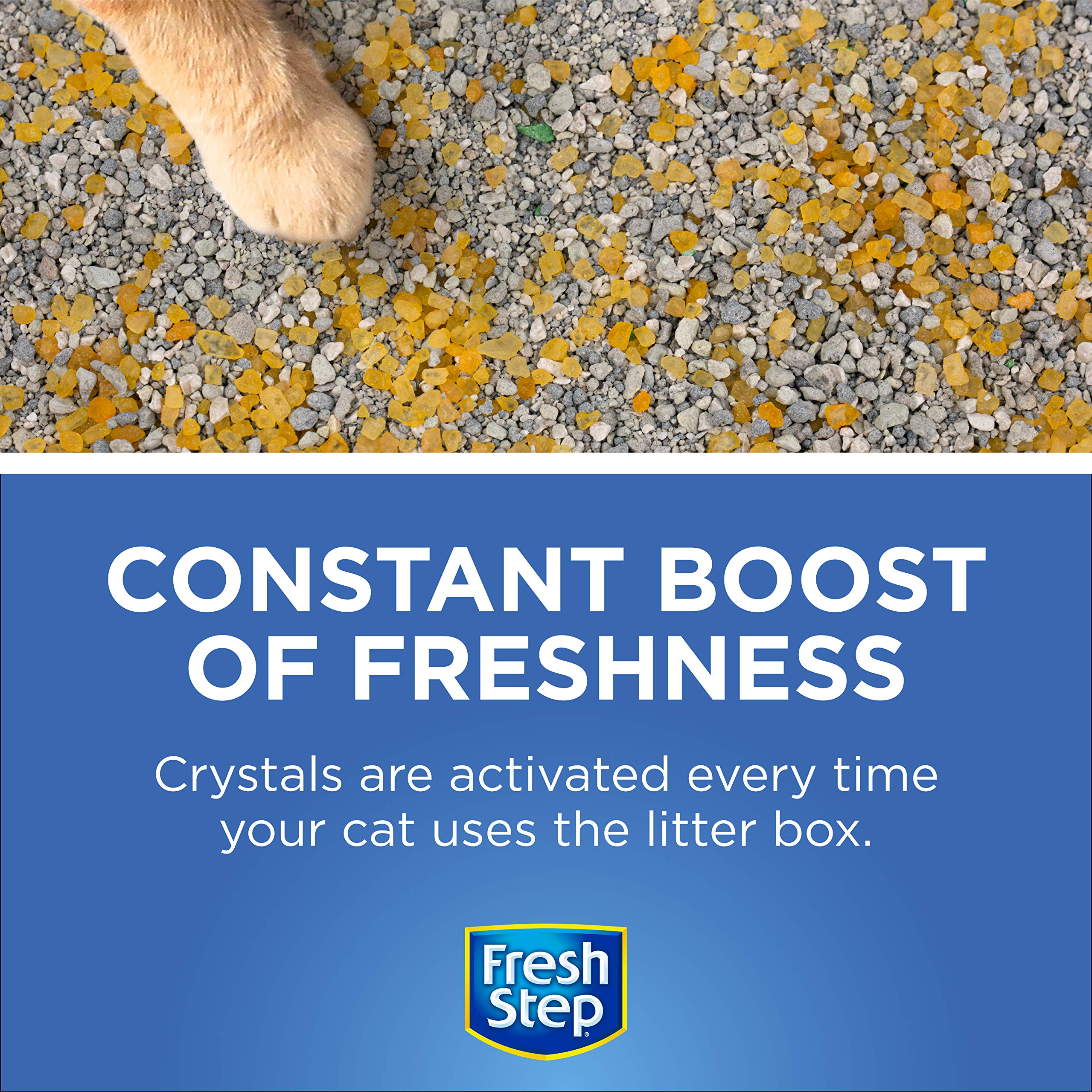 Fresh Step Cat Litter Crystals Deodorizer, Summer Breeze Scent, 70 Oz