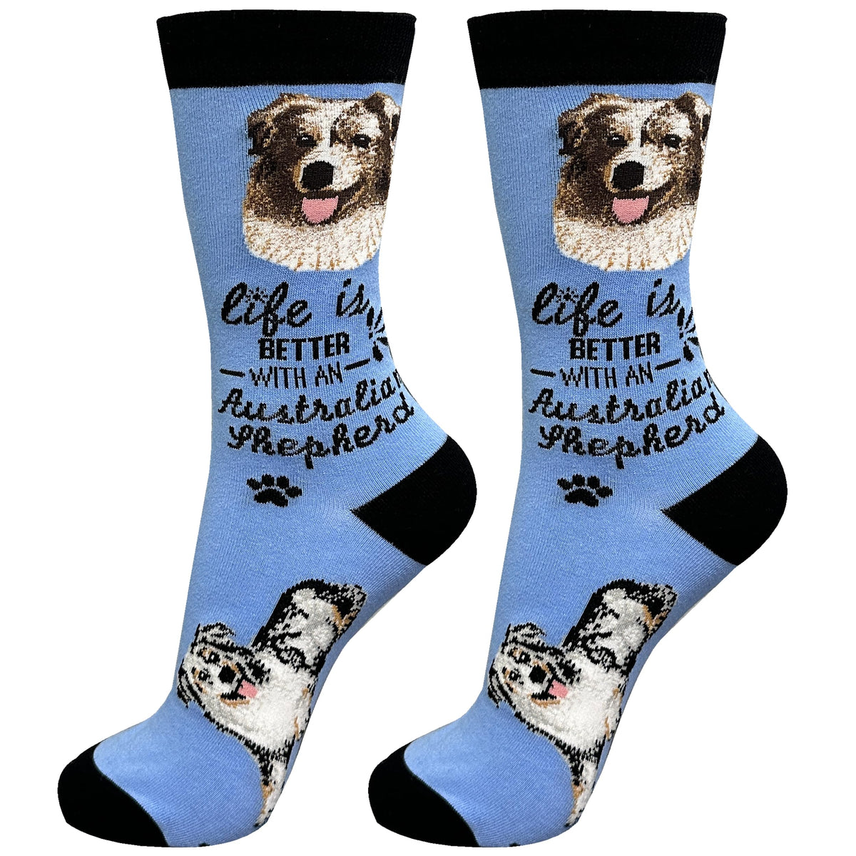 E&S Pets Pet Lover Socks - Dog Socks - Cat Socks - Fun Pet Lover Gifts - Cute Crew Socks - Unisex Novelty Socks - One Size Fits Most (Australian Cattle Dog)