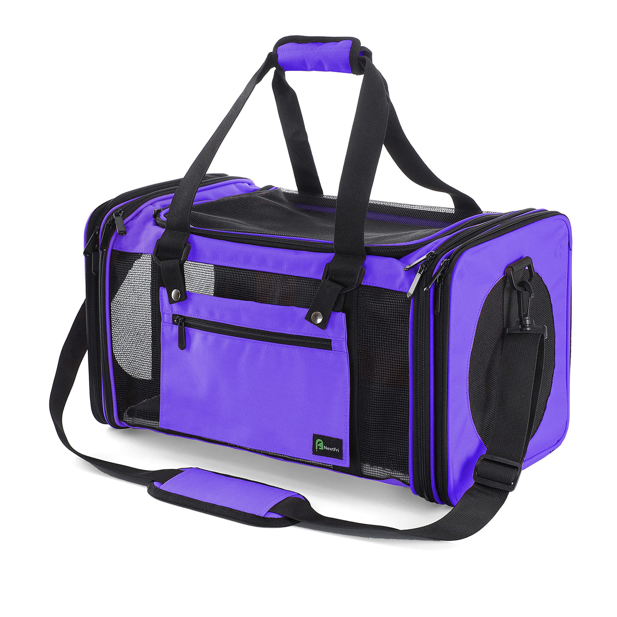 NextFri Soft Sided Carrier for Small Medium Cats Dogs,TSA Airline Approved Collapsible Travel Pet Carrier Medium Blue