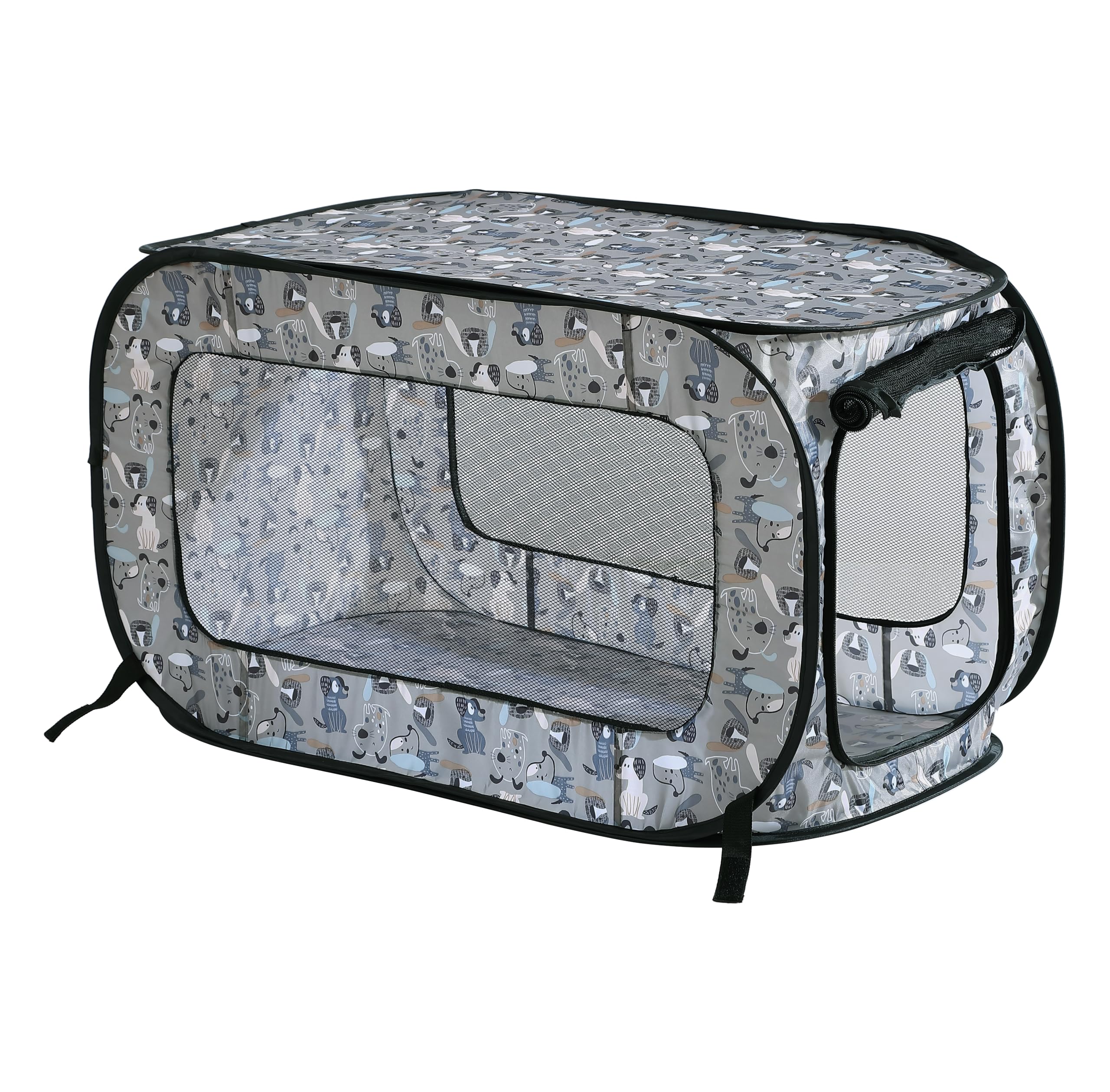 Portable Collapsible Pop Up Kennel, 24" L x 16.6" W x 16" H, Tail Waggers