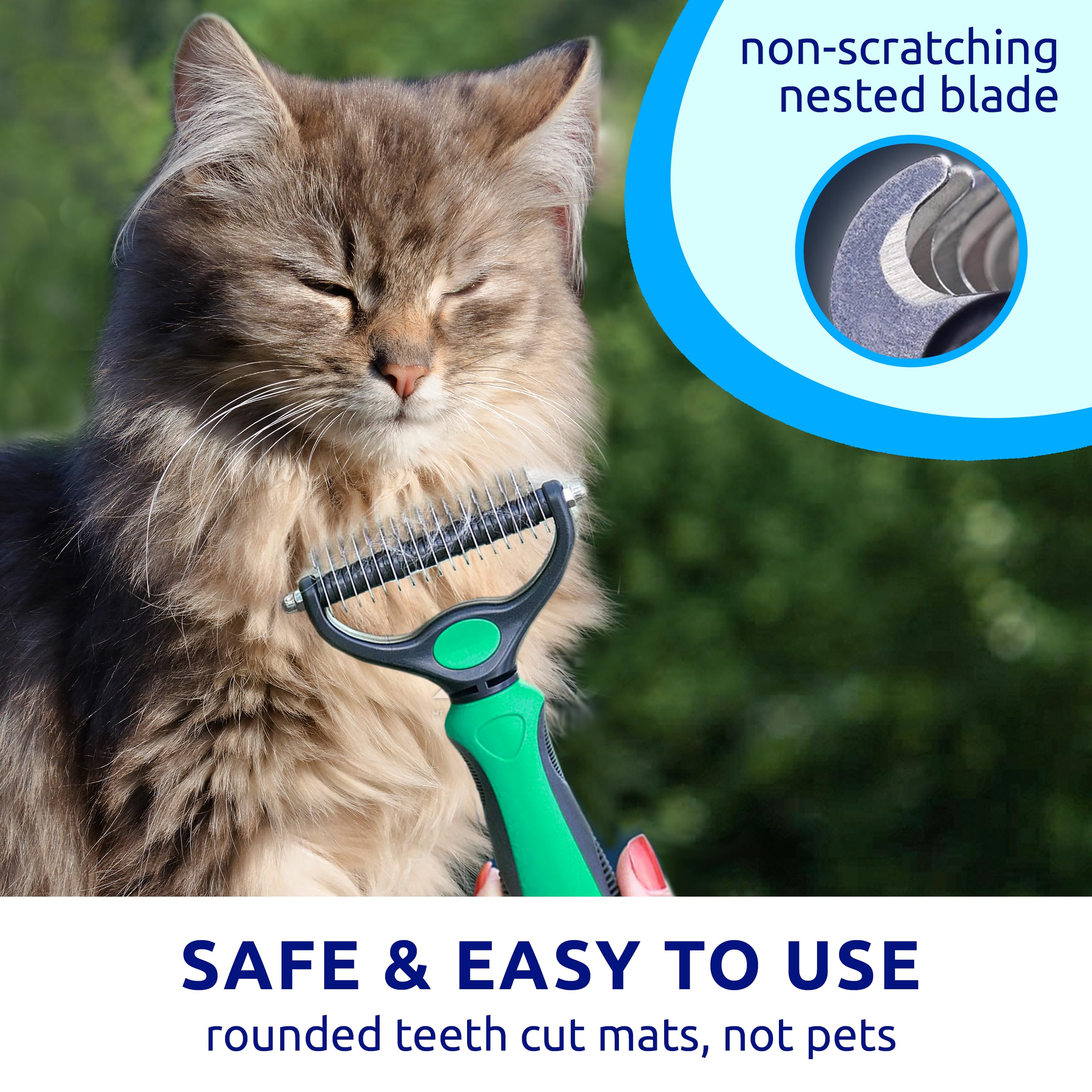Pat Your Pet Deshedding Dog Brush For Shedding – Cat Brushes For Indoor Cats, Double-Sided Cat Brush Deshedding & Grooming Tool For Long Haired And Short Haired Dogs, Skin-Friendly