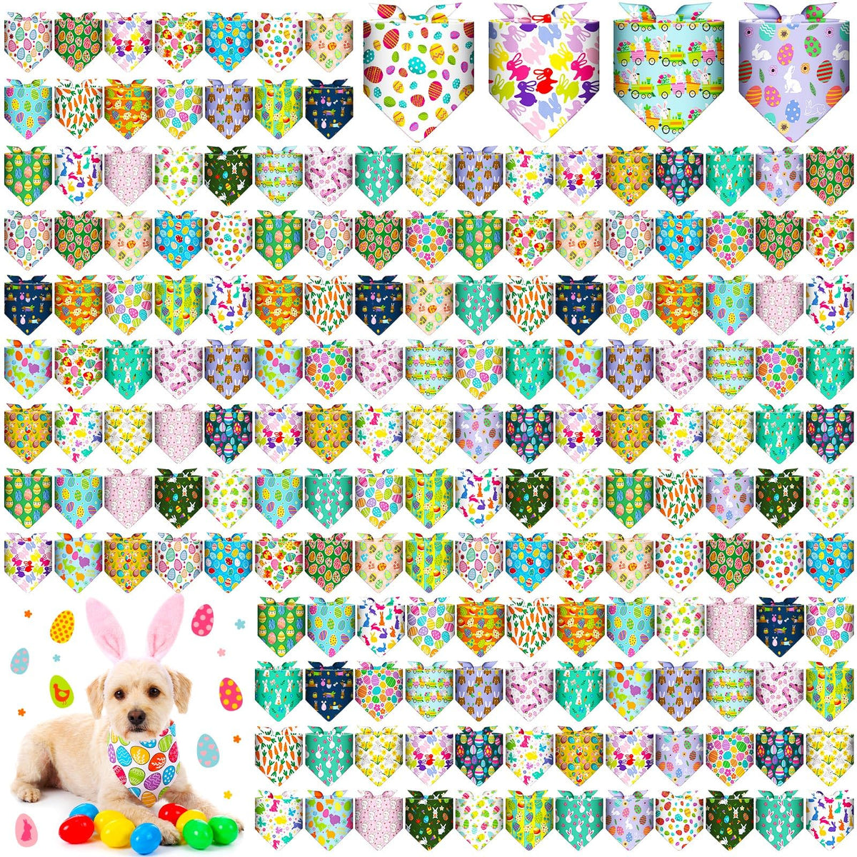 Aliceset 180 Pcs Fall Dog Bandanas Bulk Thanksgiving Bandana for Dog
