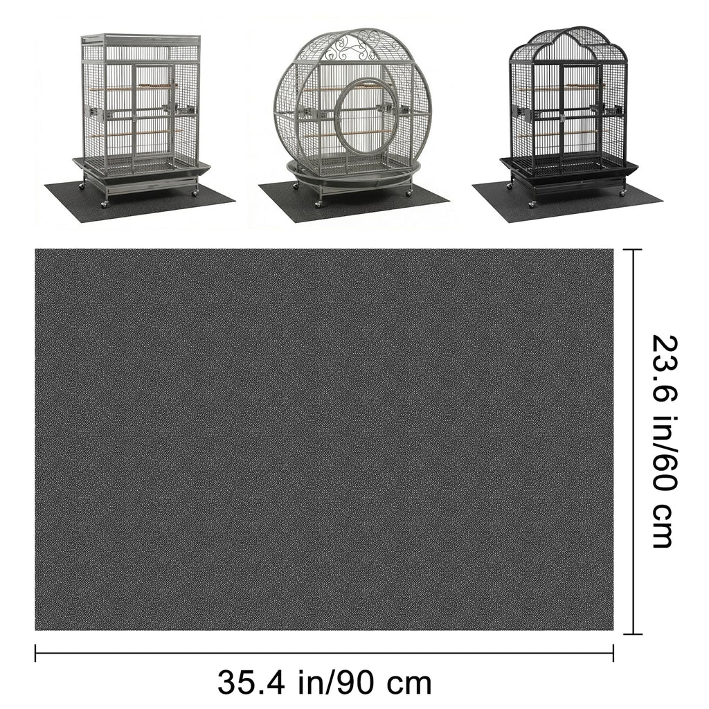 Wiojtry Under Pet Cage Mat for Bird Cages, Dog Kennels, Reptile Aquariums, Dog Kennels, Water-Resistant Pad for Hard Floors and Surfaces (X-Large)