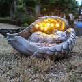 Yardancer Solar Dog Garden Statues Outdoor Décor- Dog Figurines Solar LED Light Lawn Ornaments - Yard Decorations for Patio, Balcony, Backyard -Unique Birthday House Warming Gifts for Mom