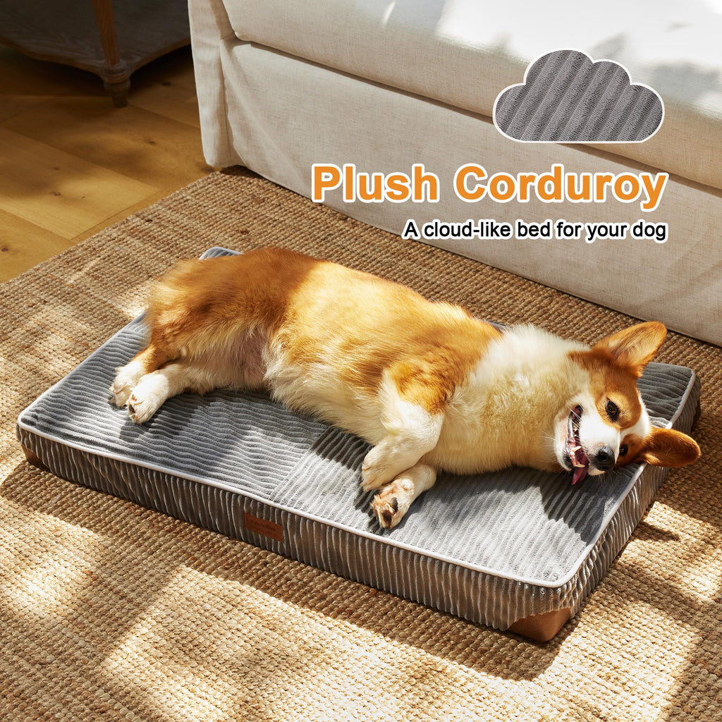 FUKUMARU Large Dog Bed, Thickened Waterproof Dog Mat with Washable Cover
