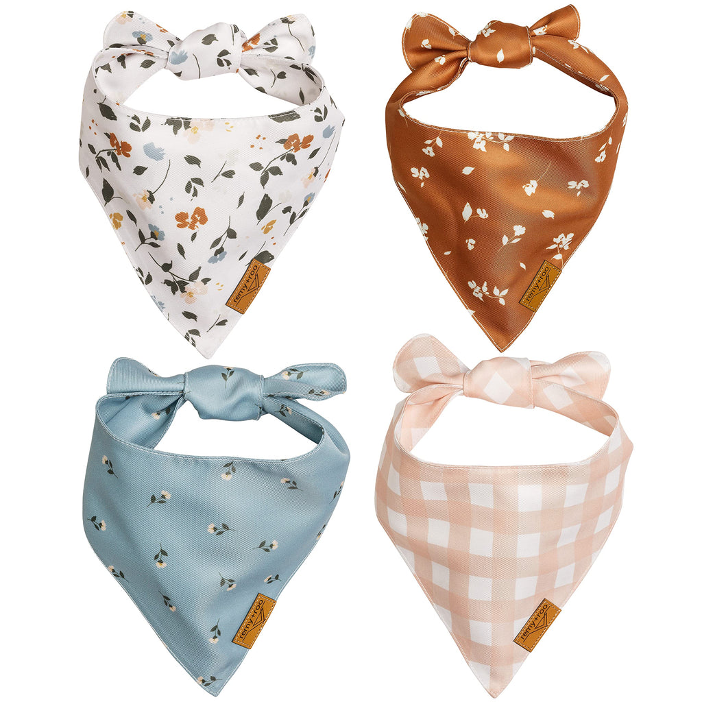 Remy+Roo Emily Spring Dog Bandanas Small - 4 Pack - Plaid