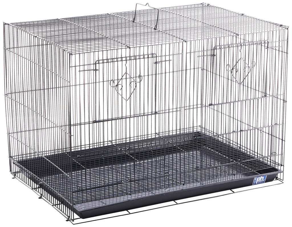 Prevue Pet Products Divided Flight Cage Durable Metal Wire Frame - L, Black