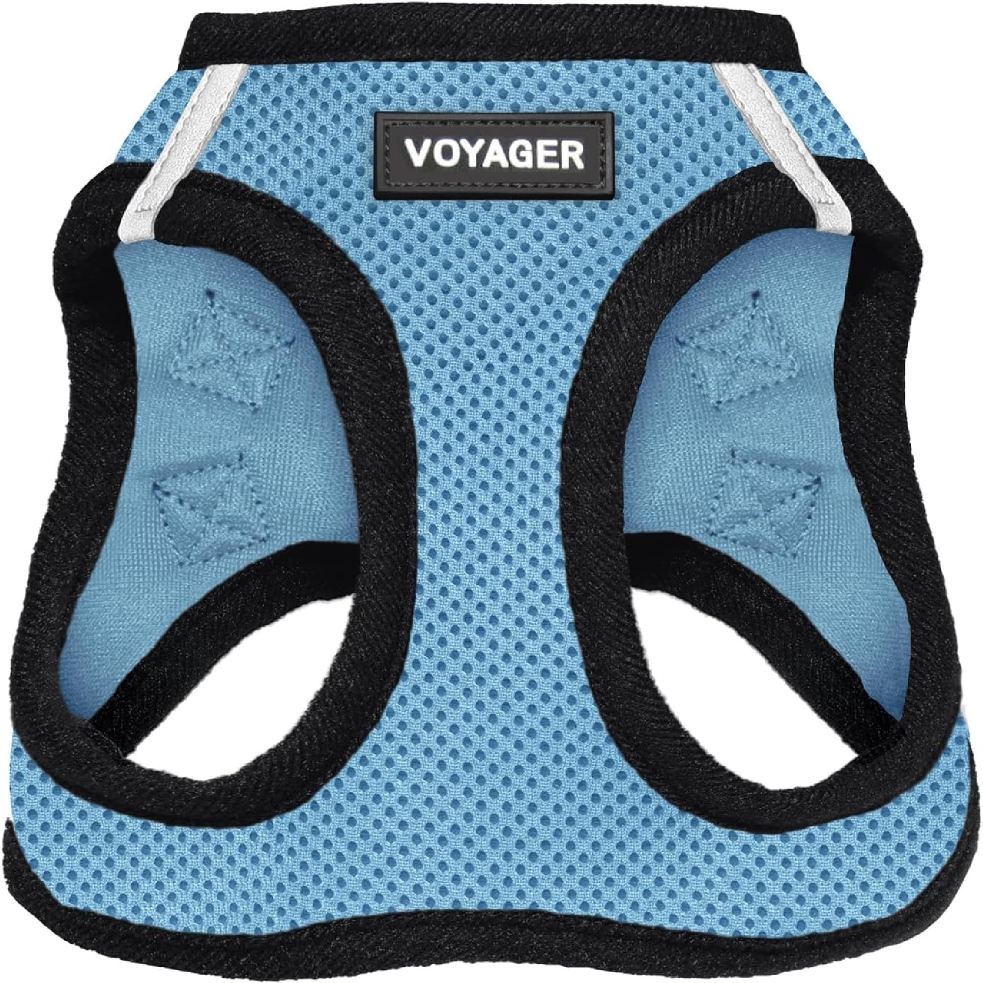 Voyager Step-in Air Dog Vest Harness - Baby Blue/Black Trim, Medium