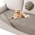 H.VERSAILTEX Plush Chenille Pet Couch Cover Thick Soft Sofa Cover for 3 Cushion Couch Anti Slip Couch Cover Furniture Protector for Dog, Pet, Cat (35" x 74", Taupe)