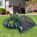 Pawtenda 4-in-1 Cat Tent & Enclosure Outdoor, Foldable Playpen with Tunnels