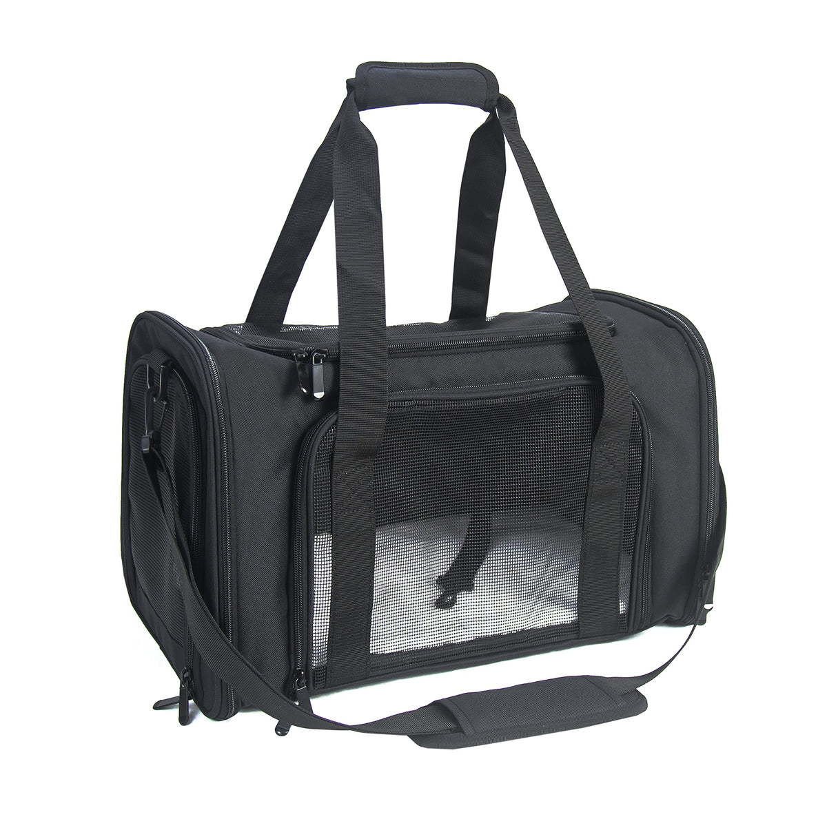 NextFri Soft Sided Carrier for Small Medium Cats Dogs,TSA Airline Approved Collapsible Travel Pet Carrier Medium Blue