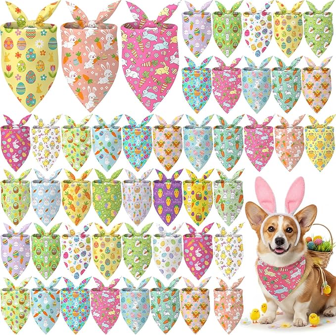 Abbylike 50 Pcs Hanukkah Dog Bandanas Bulk Blue Bandanas for Dogs Triangle Kerchief Bibs Scarf Set for Pet Hanukkah Costume Photo Props Accessories Pet Shops, 25 Styles (25.6 x 17.7 x 17.7)