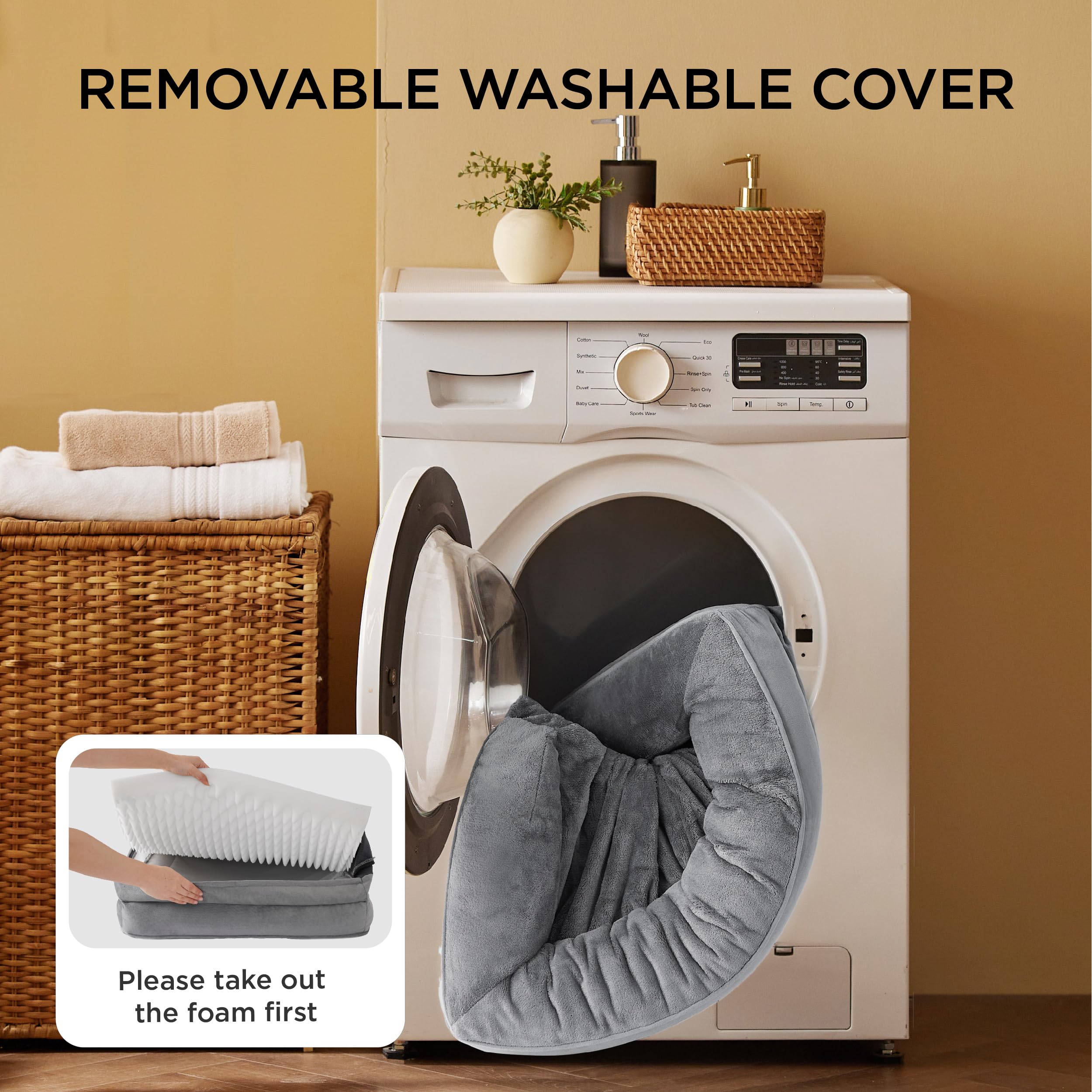 Bedsure Orthopedic Dog Beds Large Sized Dog with Removable Washable Cover
