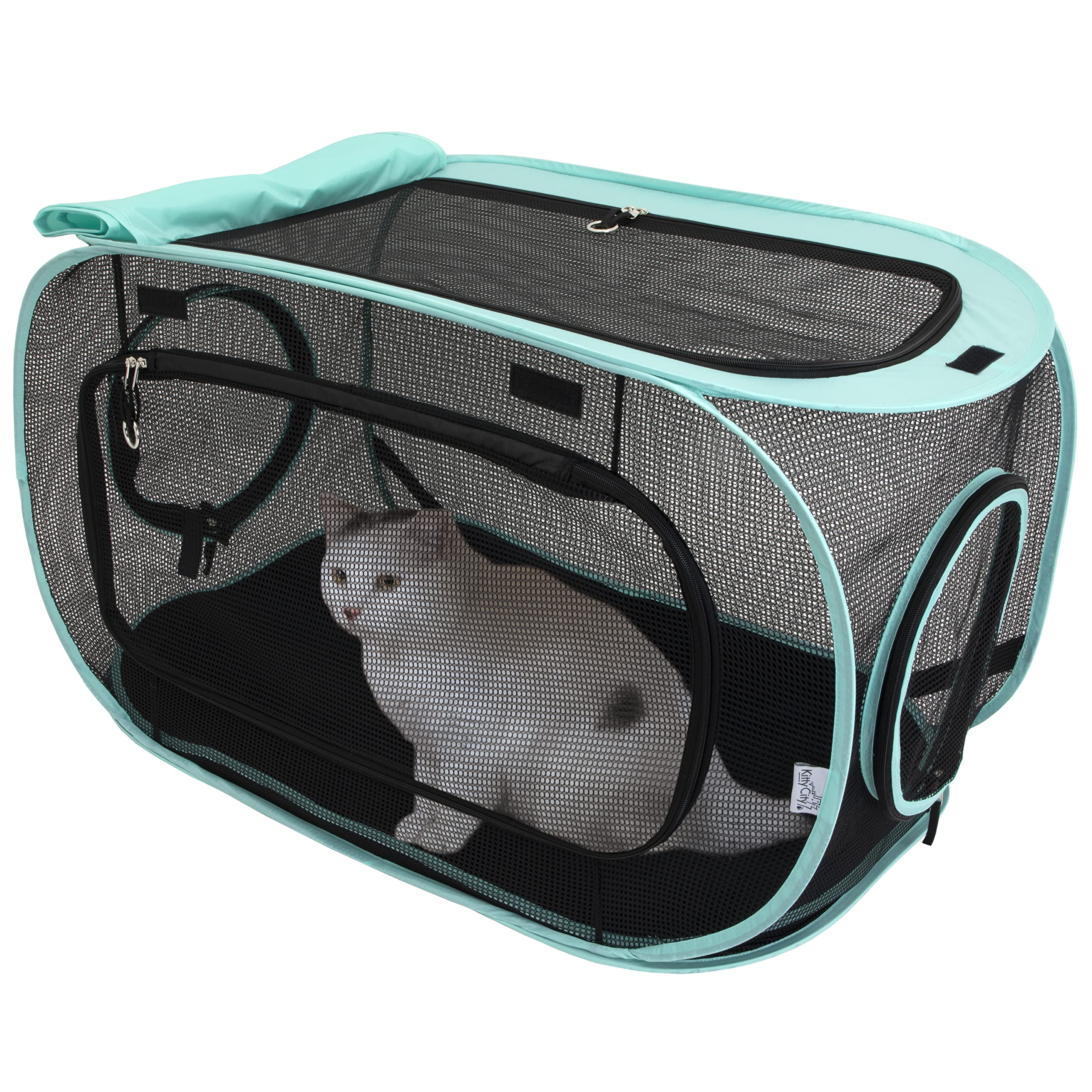 Kitty City Outdoor Catio Furniture and Play Kits for Cats, Outdoor Kennel