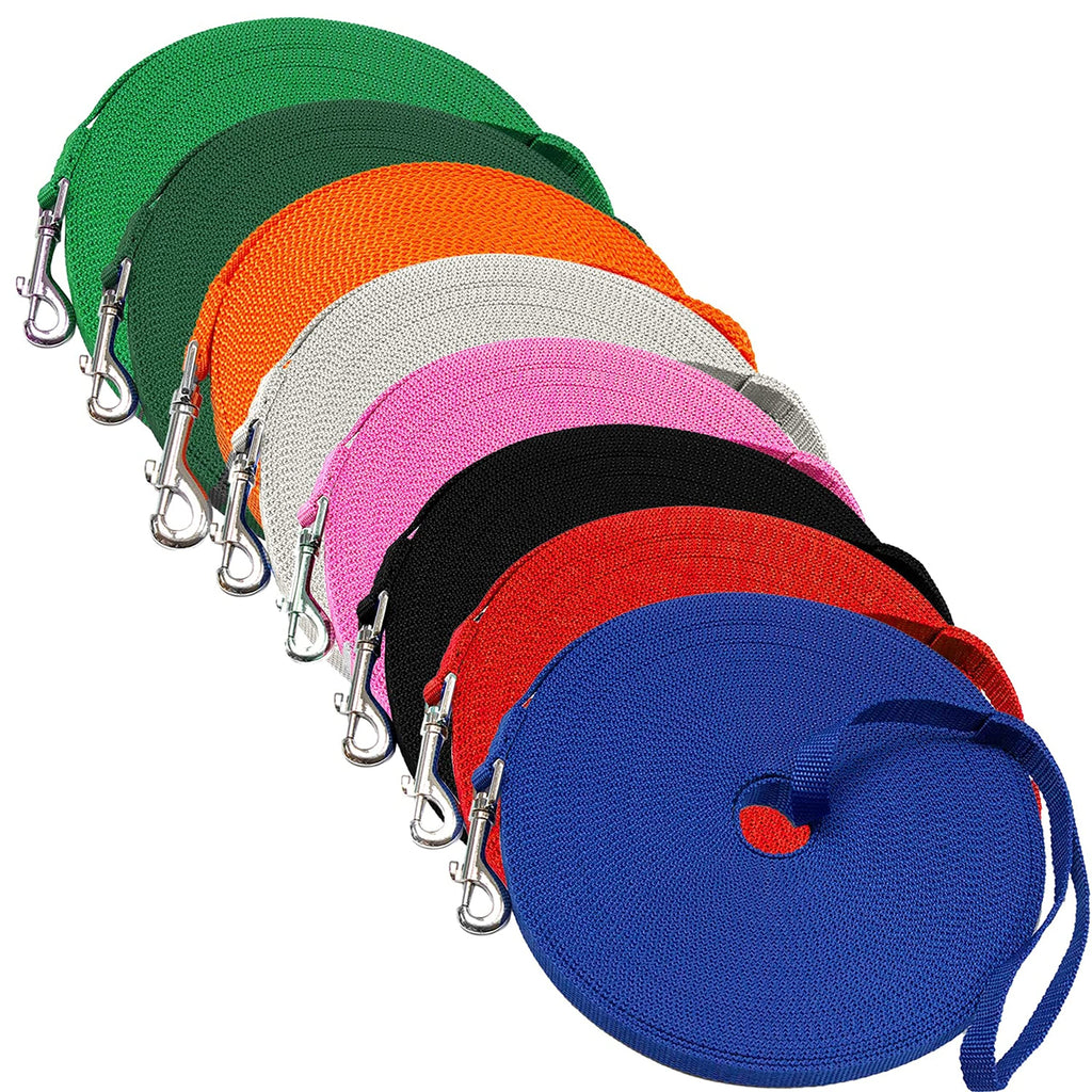 Long Dog Puppy Obedience Recall Training Agility Lead, Leash - BLUE, 15' Foot - by, Downtown Pet Supply