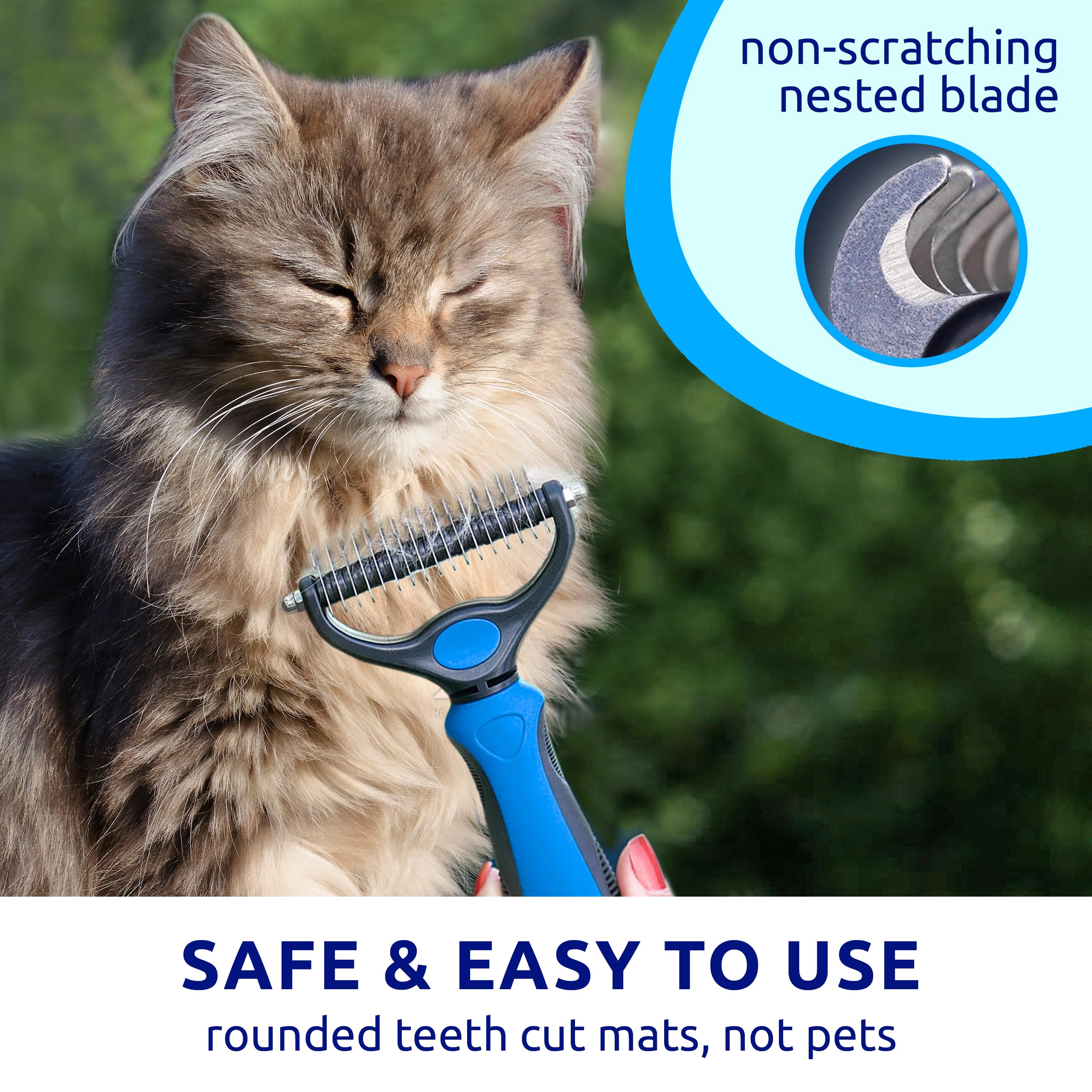 Pat Your Pet Deshedding Dog Brush For Shedding – Cat Brushes For Indoor Cats, Double-Sided Cat Brush Deshedding & Grooming Tool For Long Haired And Short Haired Dogs, Skin-Friendly