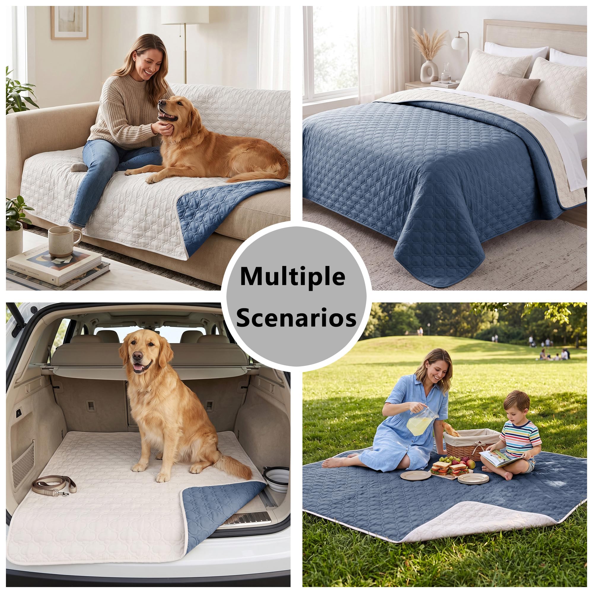 Bigbeer Waterproof Couch Cover - Washable Dog & Pet Furniture Protector