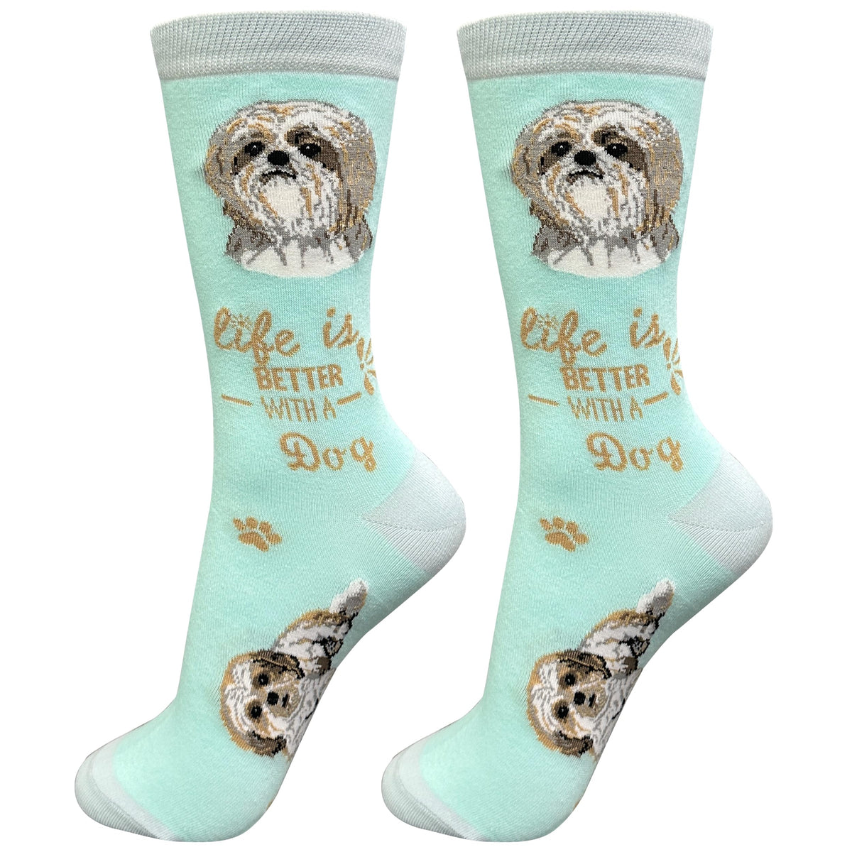 E&S Pets Pet Lover Socks - Dog Socks - Cat Socks - Fun Pet Lover Gifts - Cute Crew Socks - Unisex Novelty Socks - One Size Fits Most (Australian Cattle Dog)