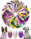 PET SHOW 50 Pack Mardi Gras Dog Bandanas Bulk for Large Dogs