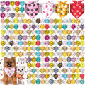 Aliceset 180 Pcs Dog Bandanas Bulk for Summer, Paw Print Holiday Dog Scarves, Soft Triangle Adjustable Pet Bandanas for Beach, Pool, Wedding, Party, Photo Props, Cute Neckerchiefs for Boys and Girls