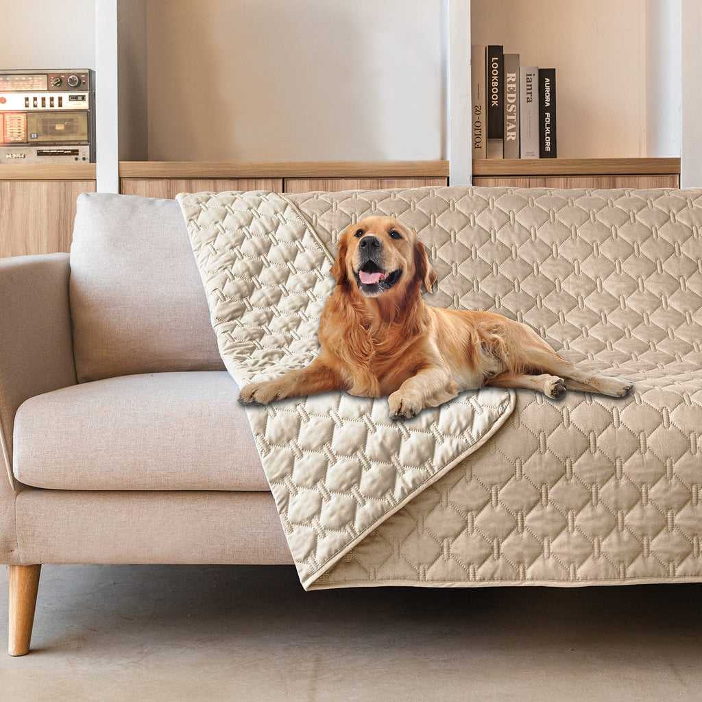 gogobunny 3X Stronger Waterproof Pet Blanket, Scratch Proof Furniture Protector for Dogs Cats, Reversible Cover 82x120 Inch — 82x102 Inch (Pack of 1)