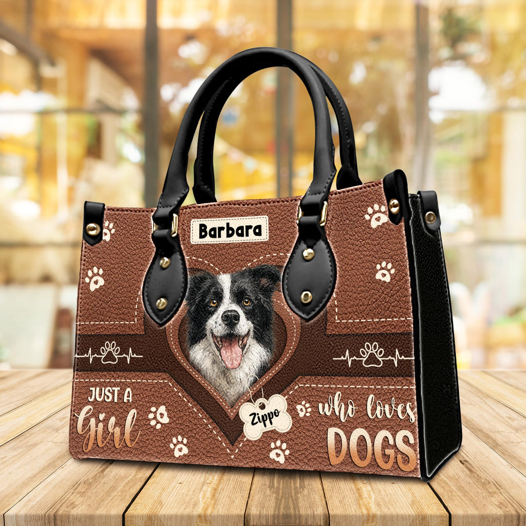 ENCYCOM Personalized Pet Mom Leather Handbag – Custom Name Dog Cat Photo Purse, Pet Lover Gifts for Women, Christmas (Style 5)