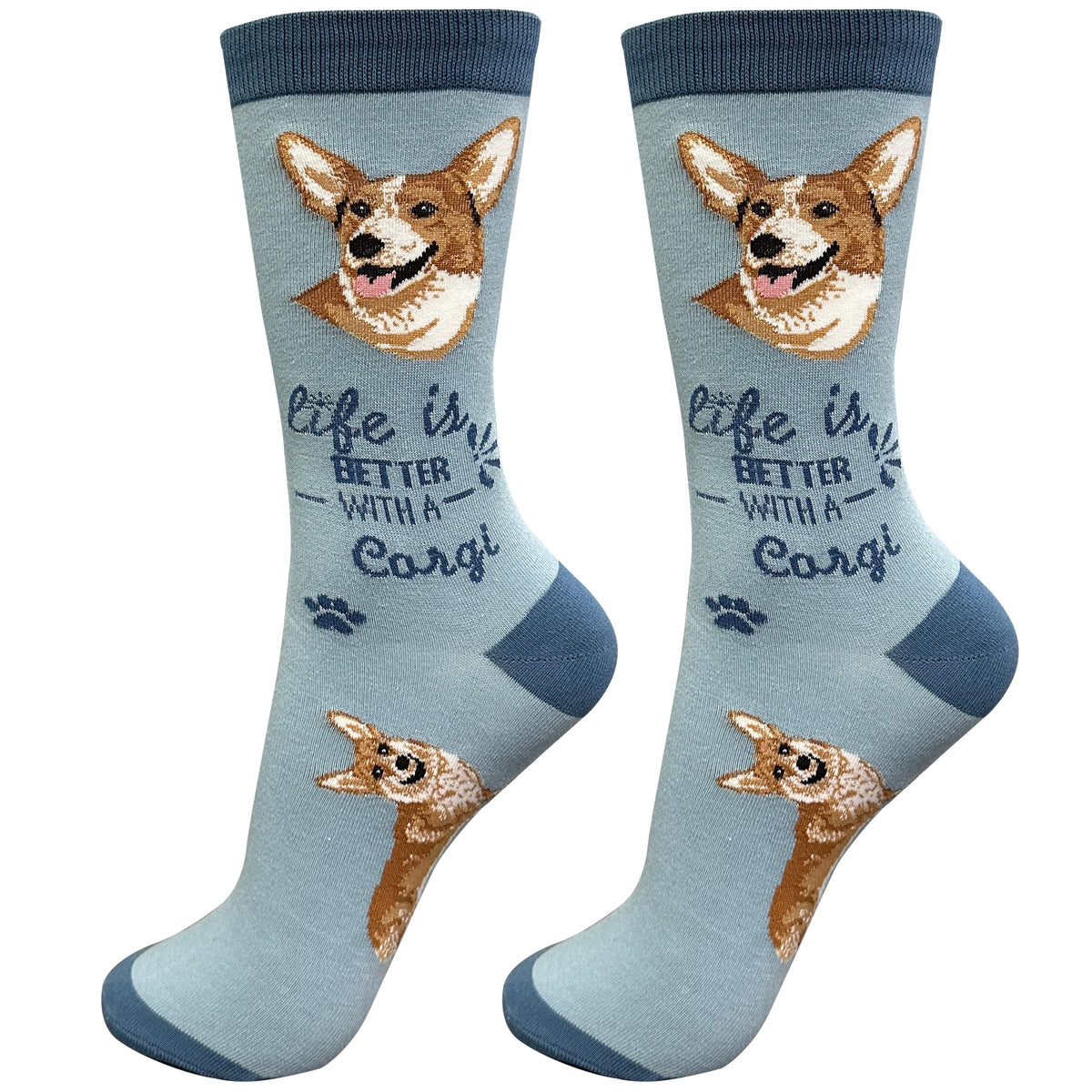 E&S Pets Pet Lover Socks - Dog Socks - Cat Socks - Fun Pet Lover Gifts - Cute Crew Socks - Unisex Novelty Socks - One Size Fits Most (Australian Cattle Dog)