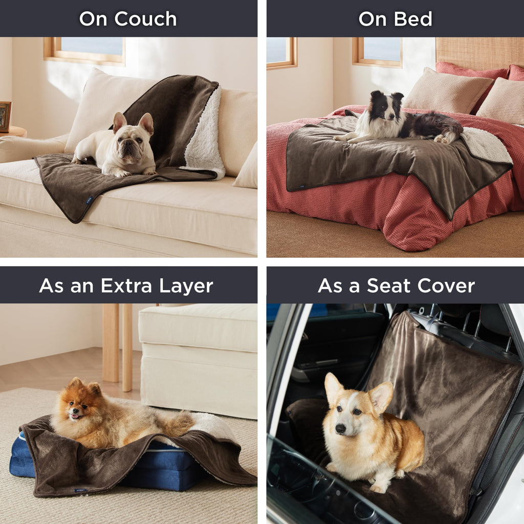 Bedsure Waterproof Dog Blankets for Small Dogs Soft Cat Blanket Warm,25X35