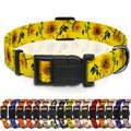 Seyezo Dog Collar, Sunflower Floral Puppy Collar, Yellow Sunflower, S