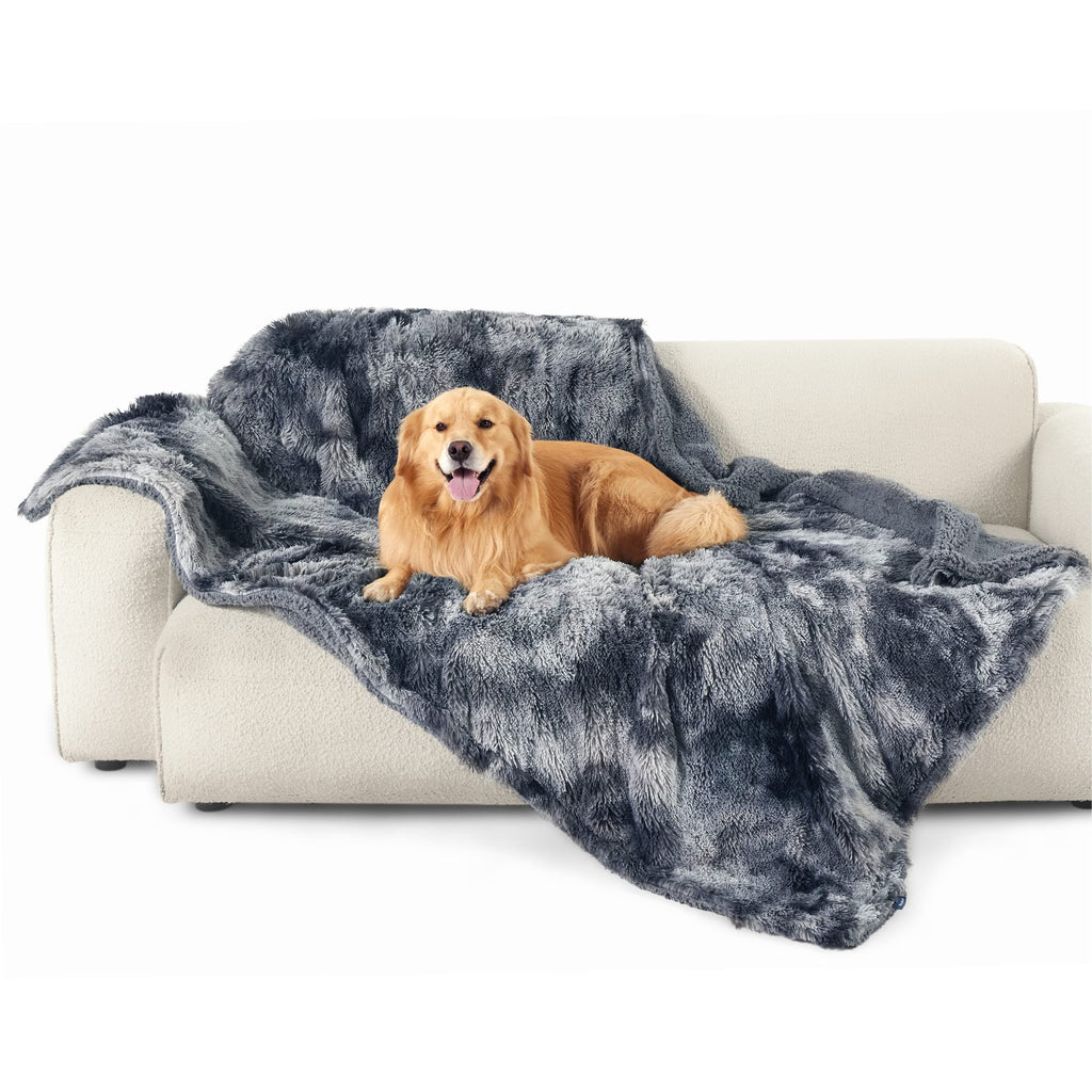 Bedsure Waterproof Dog Blankets for Large Dogs, Fluffy Faux Fur, 60×80"