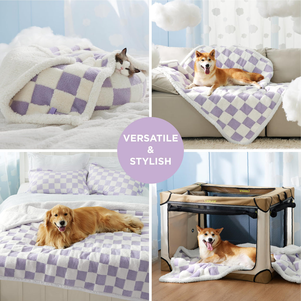 LE SURE Waterproof Dog Blankets for Small Dogs Cute Cozy 3D Jacquard,25x35