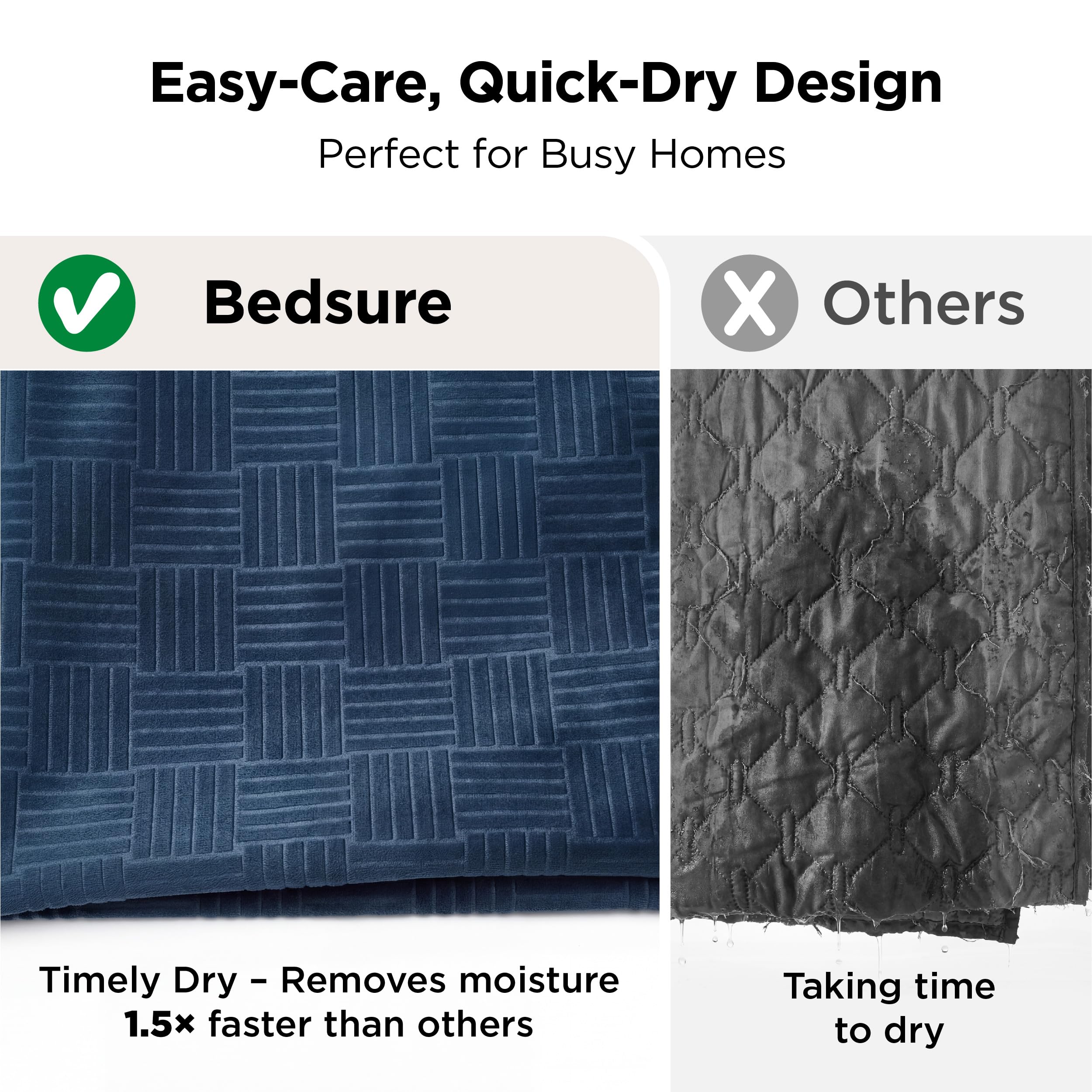 Bedsure Waterproof Bed Cover for Bed and Dogs Quick Drying, 68x82IN