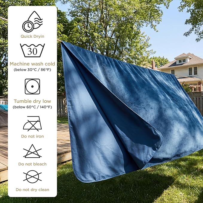 Bedsure Waterproof Bed Cover for Dogs Washable - Waterproof Blanket for King Bed Couch Sofa Cozy, Lightweight Furniture Protector for Pet Cat Quick Drying, Navy, Cal King，82x120IN