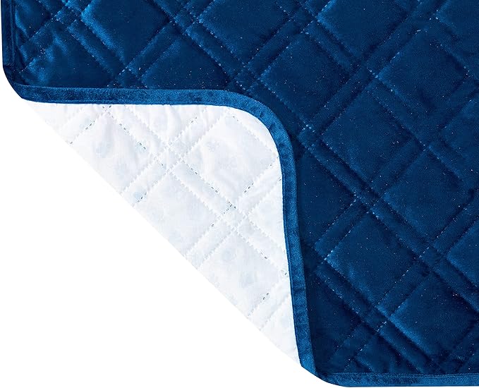 Brilliant Sunshine Premium Calming Dog Bed Mat, Silky Velvet, Removable Washable Cover, Cushion Protector and Couch Covers for Dogs, Pets, Cats, Large, Dark Blue