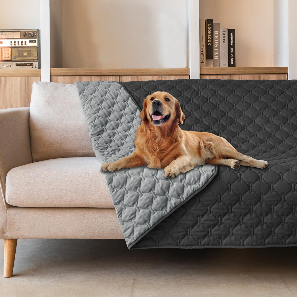 gogobunny 3X Stronger Waterproof Pet Blanket, Scratch Proof Furniture Protector for Dogs Cats, Reversible Cover 82x120 Inch — 82x102 Inch (Pack of 1)