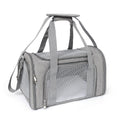 Mile High Life | Outdoor Travel Pet Carrier | Kitty Puppy Cat Carriers | Collapsible Dog Carrier for Small Medium Dogs | Cat Crates w Breathable Mesh with Soft-Sided (Grey, Medium)