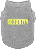 Discover Cozy Cotton Canine Wear: Soft, Lightweight, and Breathable Dog Shirt Vest with Eye-Catching Graphics(Security), Keeping Your Furry Friend Warm and Comfy! Grey L