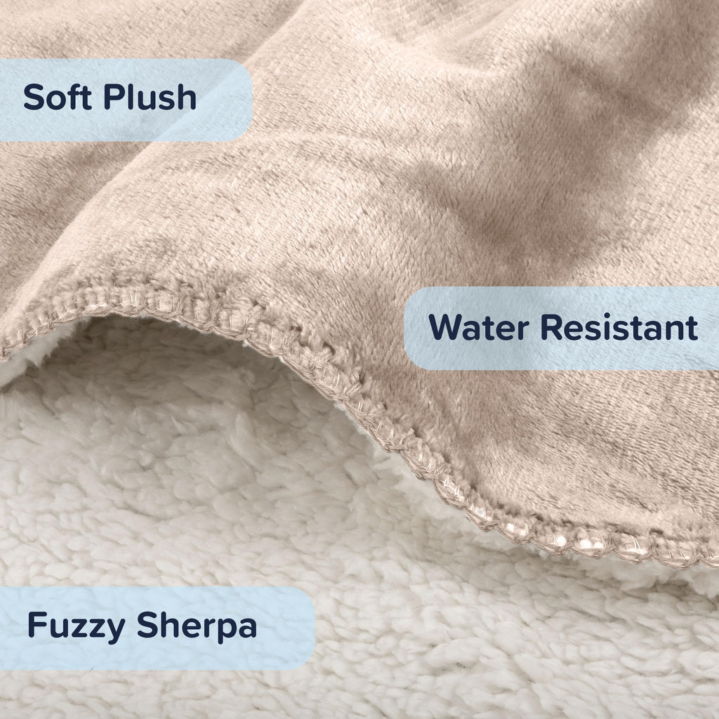 PETMAKER Dog Blanket, Tan, 80” x 100”