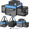 Top and 2 Sides Expandable Cat Carrier 18x11x11 TSA Airline Approved