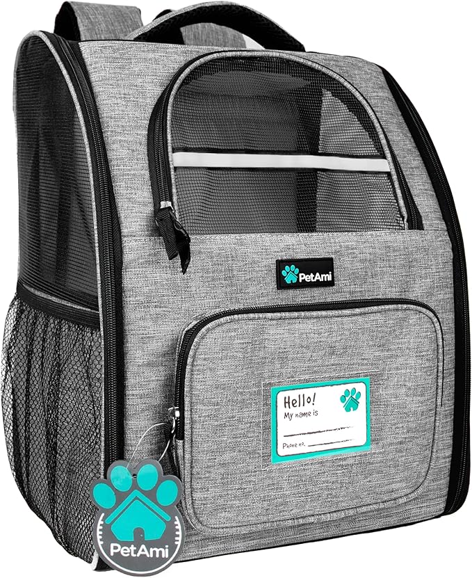 PetAmi Dog Backpack Carrier Airline Approved Cat Pet Puppy Bag, Turquoise