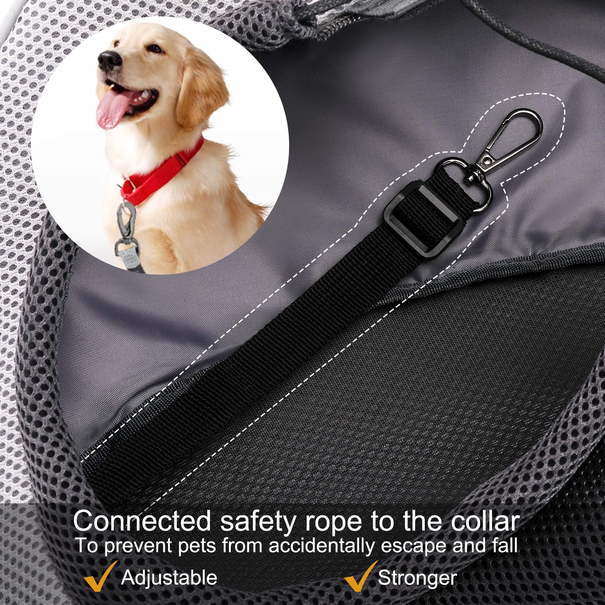 FDJASGY Pet Sling Carrier for Small Dogs Cats,Breathable Mesh Travelling Hand Free Puppy Backpack with Pouch and Adjustable Strap Carrier